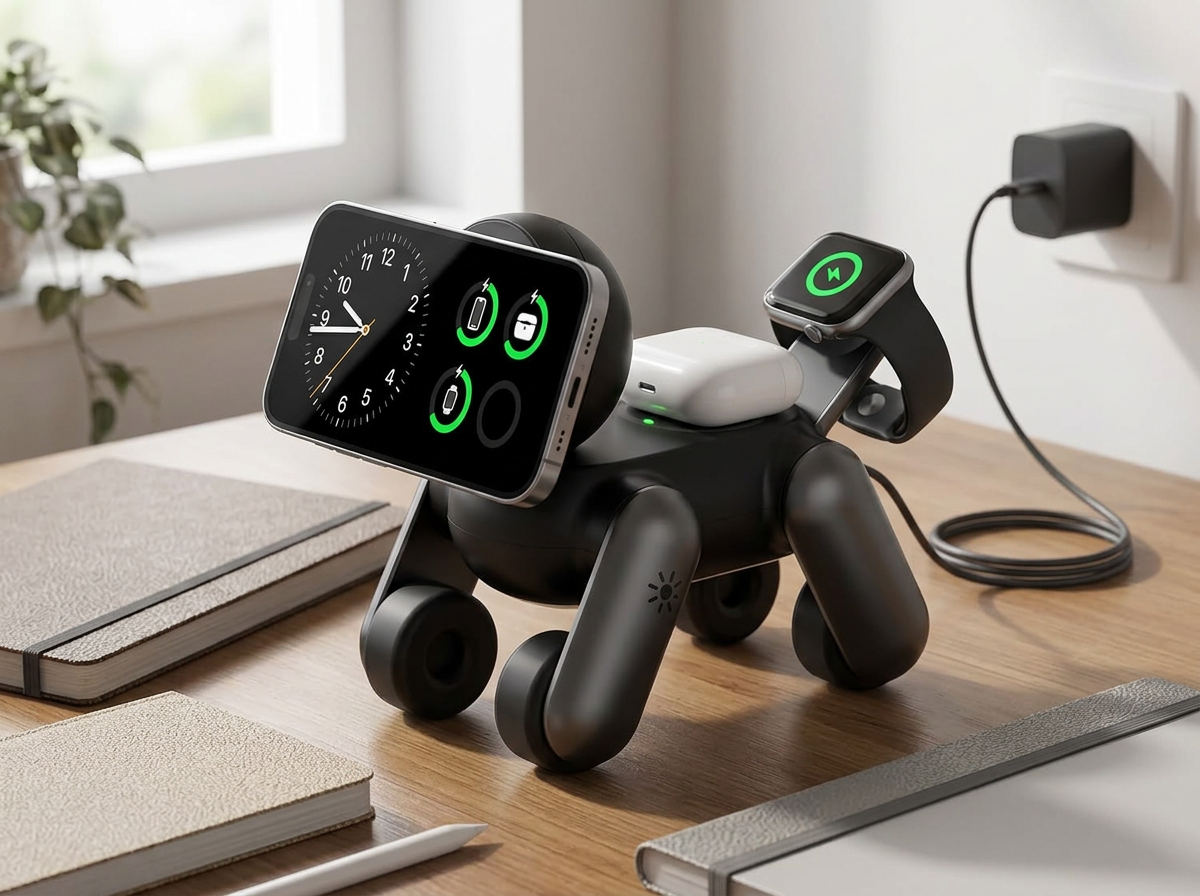 3 in 1 Chargeur Induction pour iPhone pour MagSafe sans Fil pour iPhone 17, 16, 15, 14, 13, 12 Series, pour Apple Watch 11 10 9 8 7 6 5 4 3 2 SE Ultra, pour AirPods Magnétique en situation 3 in 1 Chargeur Induction pour iPhone pour MagSafe sans Fil pour iPhone 17, 16, 15, 14, 13, 12 Series, pour Apple Watch 11 10 9 8 7 6 5 4 3 2 SE Ultra, pour AirPods Magnétique en situation